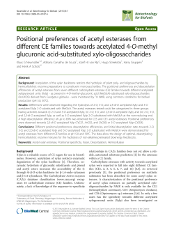 Positional preferences of acetyl esterases from different CE families