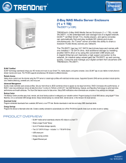 2-Bay NAS Media Server Enclosure (1 x 1 TB)