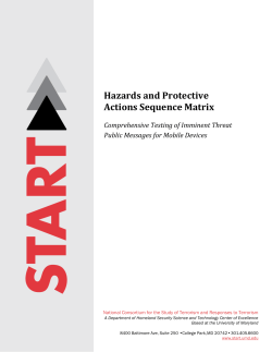 Hazards and Protective Actions Sequence Matrix