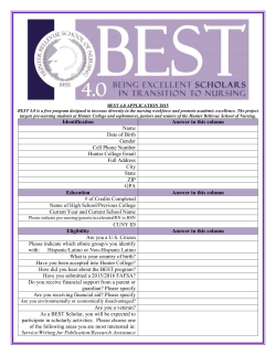 In order to participate in the BEST 4.0 program, students must be