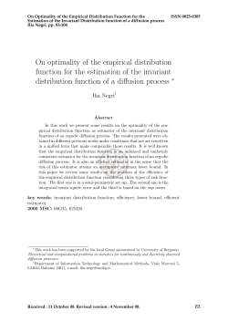 On optimality of the empirical distribution function for the estimation