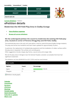 Modernise the Hill Field Play-Area in Oadby Grange e