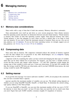 6 Managing memory