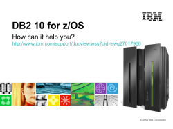 DB2 SQL z z/OS - Midwest Database User Group