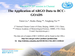 The Application of ARGO data to BCC-GOADS