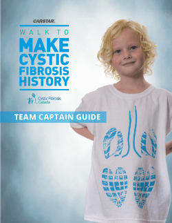 team captain guide - Cystic Fibrosis Canada