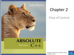 Flow of Control