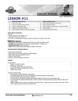 lesson #11 - Tri-City Youth Basketball Association