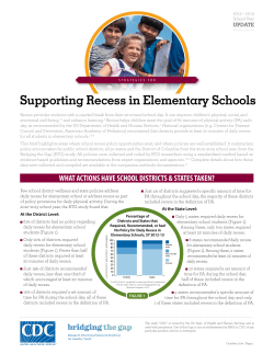Policy Strategies for Supporting Recess in Elementary Schools
