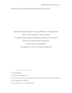Effects of attitudes and behaviours on learning mathematics with