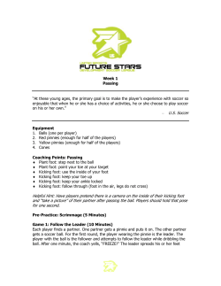 US Soccer Helpful Hint: Have players pretend there