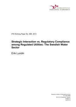 Strategic Interaction vs. Regulatory Compliance among Regulated