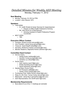 Detailed Minutes for Weekly AED Meeting