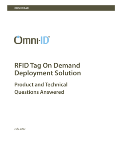 RFiD Tag On Demand Deployment Solution - Omni-ID