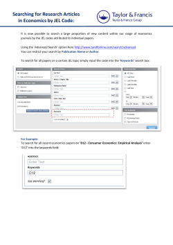 Searching for Research Articles in Economics by JEL Code