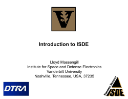 System-level ASET Modeling - Institute for Space and Defense