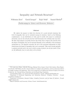 Inequality and Network Structure