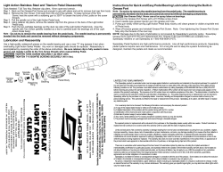 Light Action Cleat Set Instru