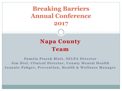 Napa County Team Pamela Ptacek Blatt, SELPA