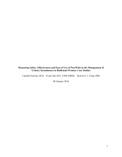 Measuring Safety, Effectiveness and Ease of Use of PureWick in the