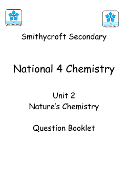 Smithycroft Secondary National 4 Chemistry Unit 2 Nature`s