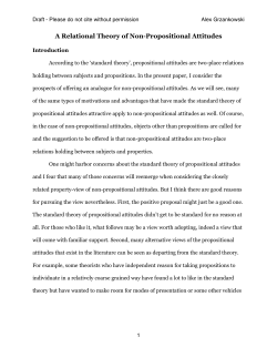 A Relational Theory of Non-Propositional Attitudes