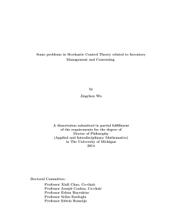 Some problems in Stochastic Control Theory related to