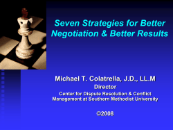 Bargaining for Advantage