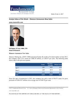 Analyst Ideas of the Week – Diamcor Announces New