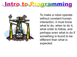 Intro to Programming