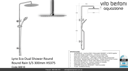 Lynx Eco Dual Shower Round Round Rain S/S 300mm HS375