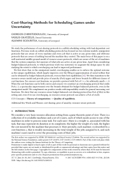 Cost-Sharing Methods for Scheduling Games under Uncertainty
