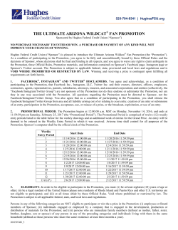 Official Rules - Hughes Federal Credit Union