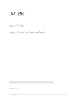 Junos&reg; OS Logical Systems Feature Guide
