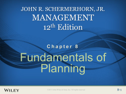 Ch.08 Fundamentals of Planning