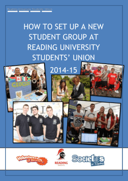How to set up a new student group at Reading