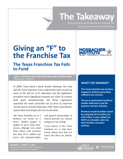 Giving an &ldquo;F&rdquo; to the Franchise Tax - The Bush School of Government