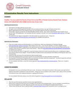 B Examination Results Form Instructions