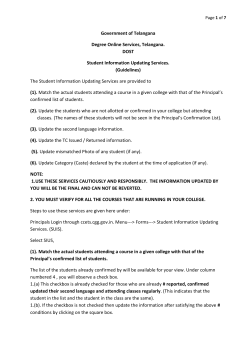 Student Information Updating Services (Guidelines) 30.10.2016