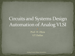 Circuits and Systems Design Automation of Analog VLSI