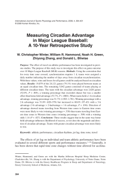 Measuring Circadian Advantage in Major League Baseball: A 10