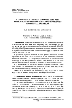 A COINCIDENCE THEOREM IN CONVEX SETS