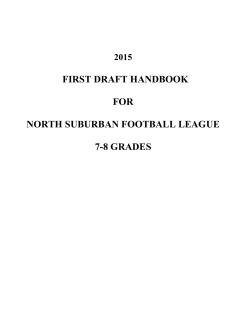 first draft handbook for north suburban football league 7