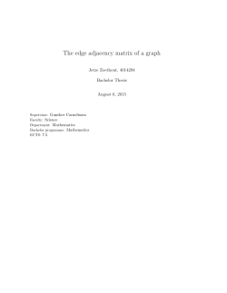 The edge adjacency matrix of a graph