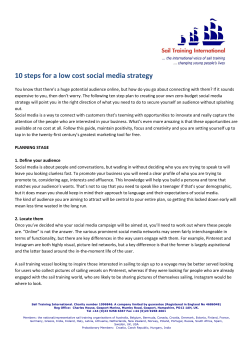 10 steps for a low cost social media strategy