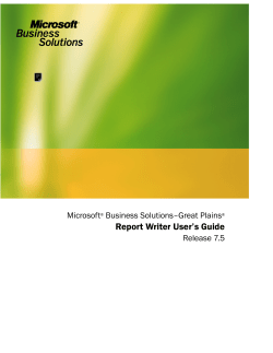 Report Writer User`s Guide - Revelations Church Software by Icon