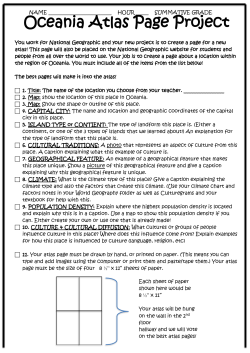 Oceania Atlas Page Project