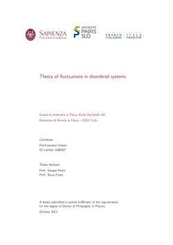Theory of fluctuations in disordered systems