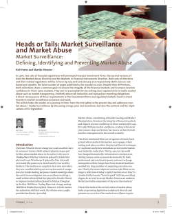 Heads or Tails: Market Surveillance and Market Abuse