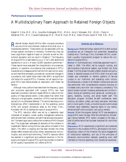 A Multidisciplinary Team Approach to Retained